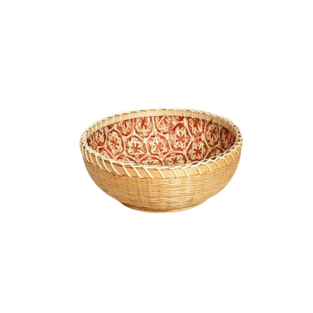 Corbeille Rotin Ronde et Rétro