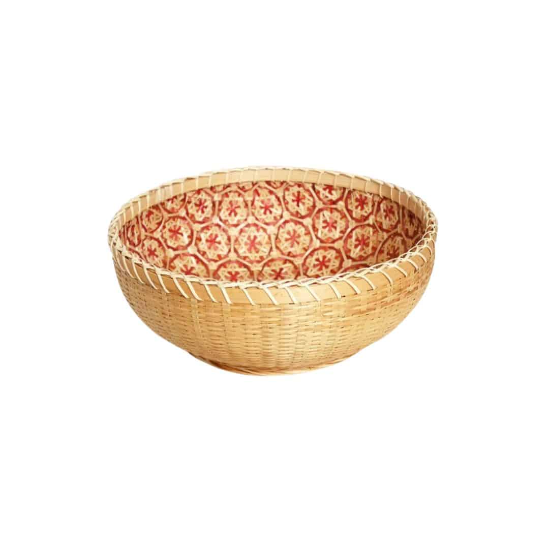 Corbeille Rotin Ronde et Rétro