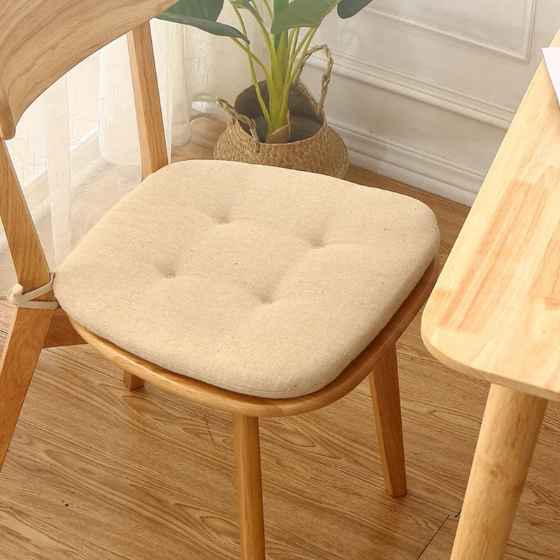 Coussin Chaise Rotin Beige en Coton