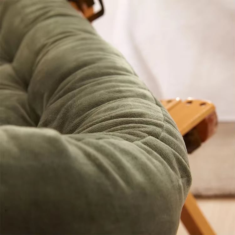 Coussin Chaise Rotin Long et Vert