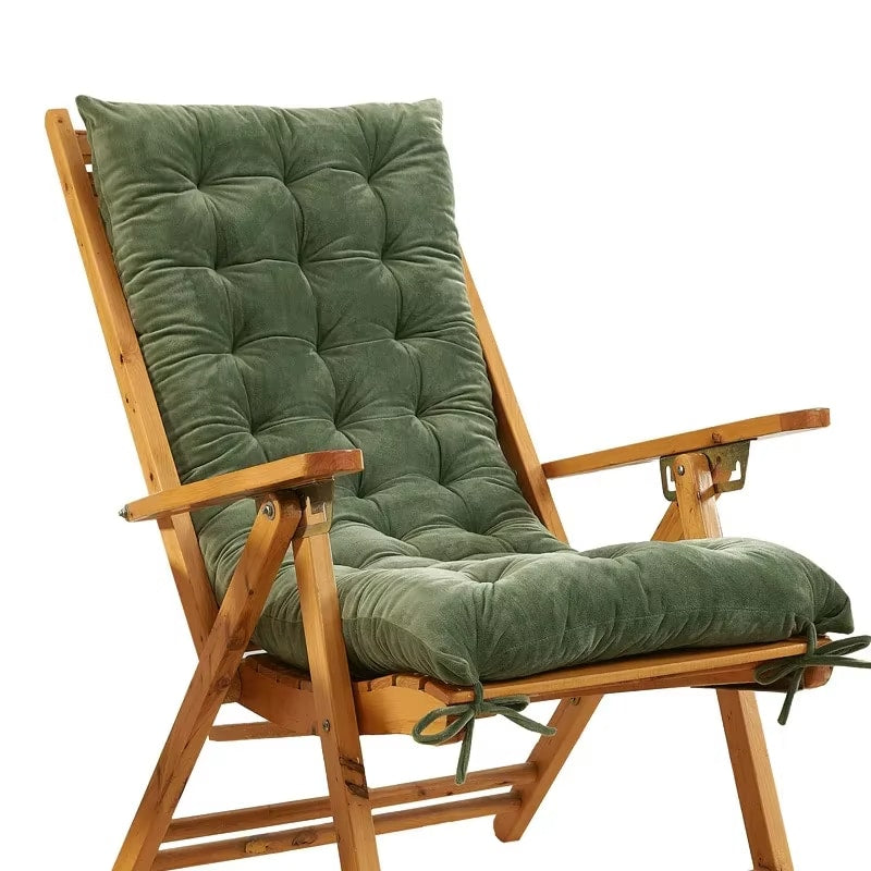 Coussin Chaise Rotin Long et Vert
