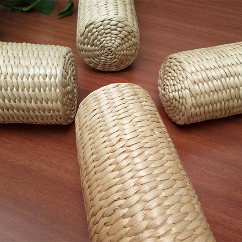 Coussin cylindrique en rotin