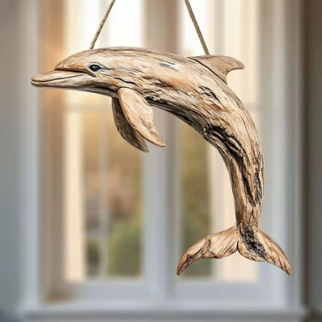 Décoration Murale Dauphin en Bois