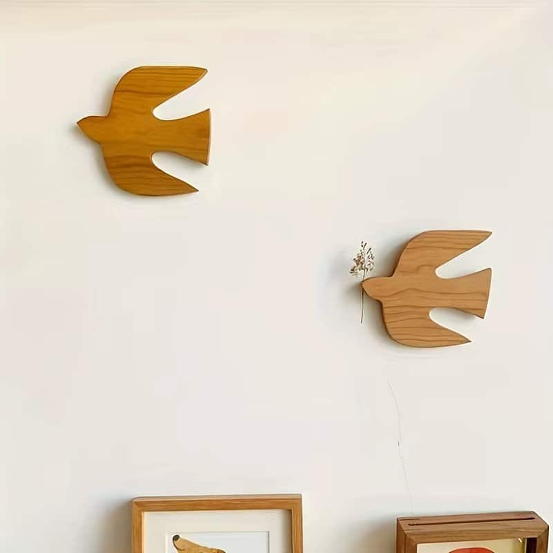 Décoration Murale Hirondelle en Bois