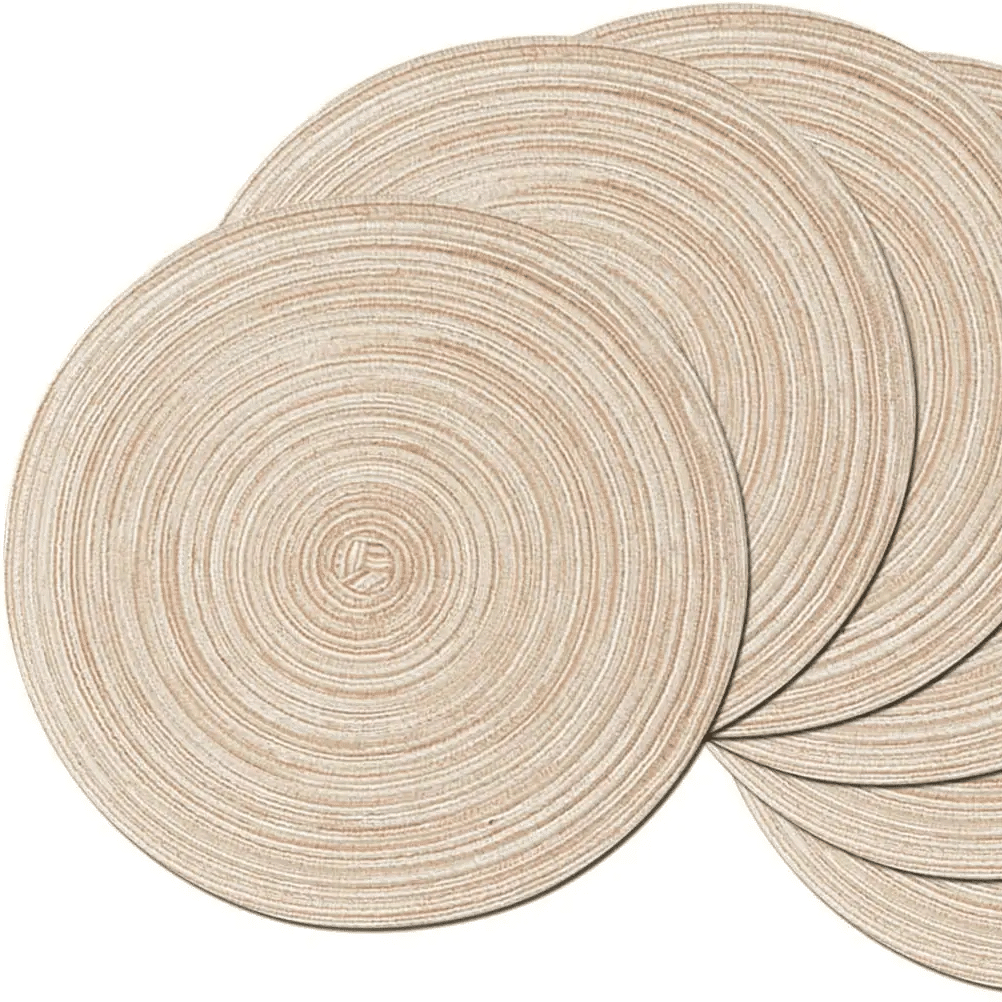 Ensemble de Six Sets de Table Effet Rotin Tressés
