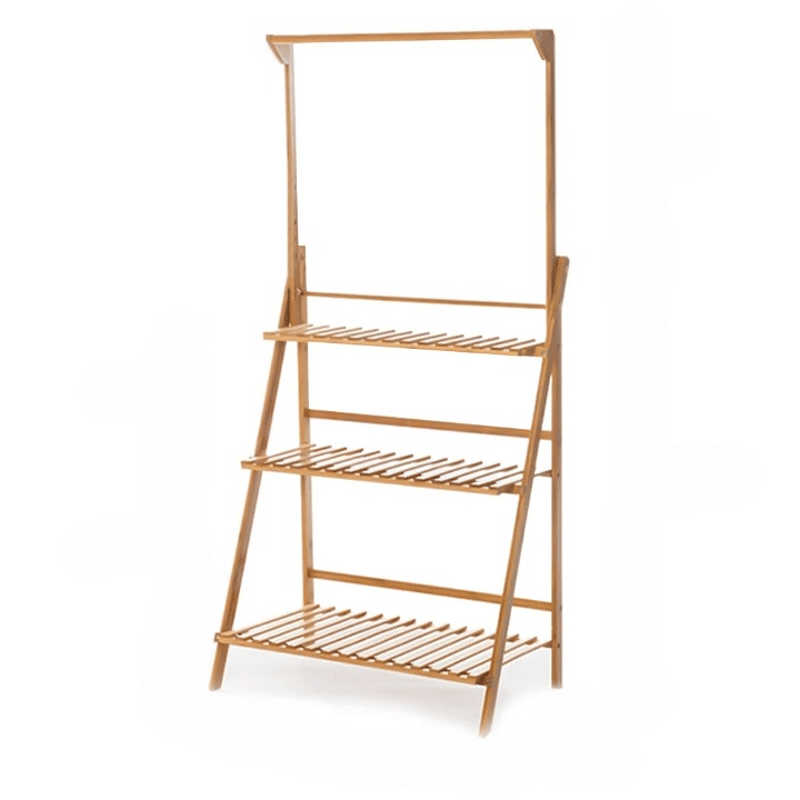 Étagère Bambou Pliante pour Pots de Fleurs