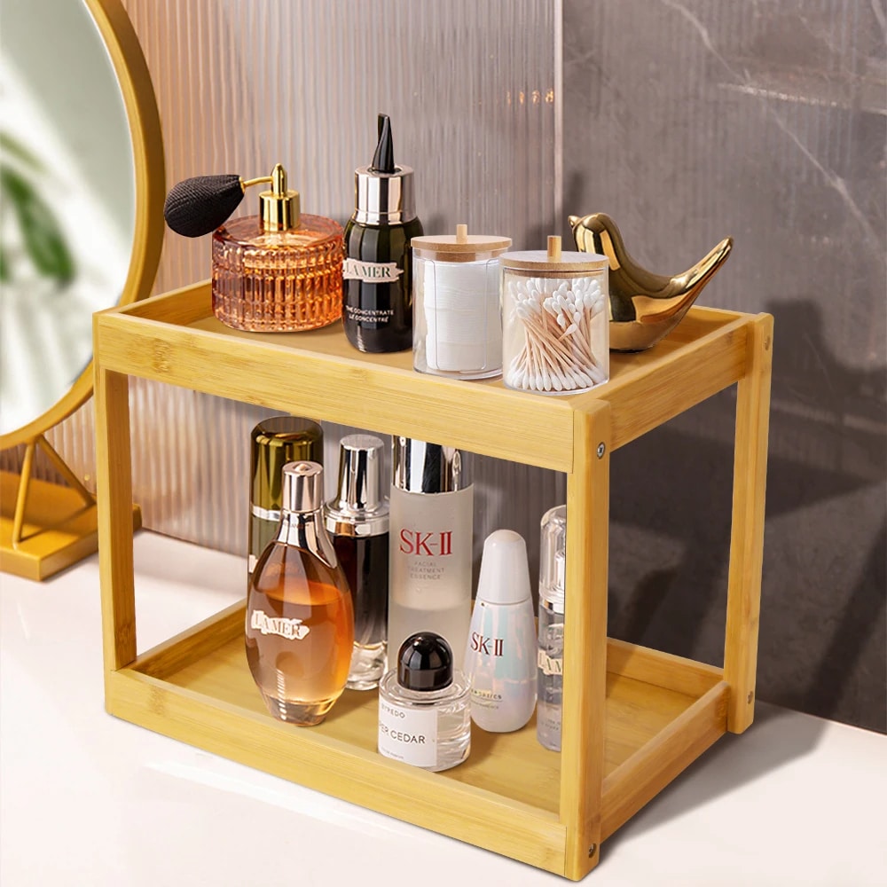 Étagère Bambou Robuste au Style Épuré