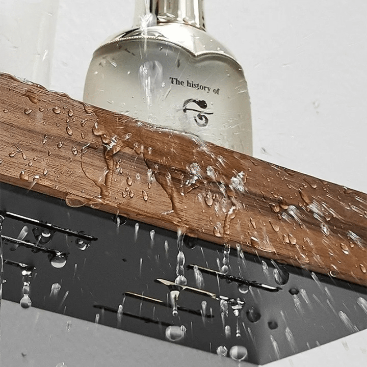 Étagère Bois Murale Flottante avec Aluminium
