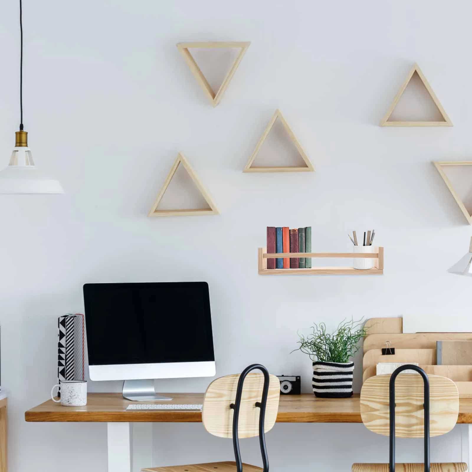 Étagère Bois Rectangulaire et Flottante à Visser