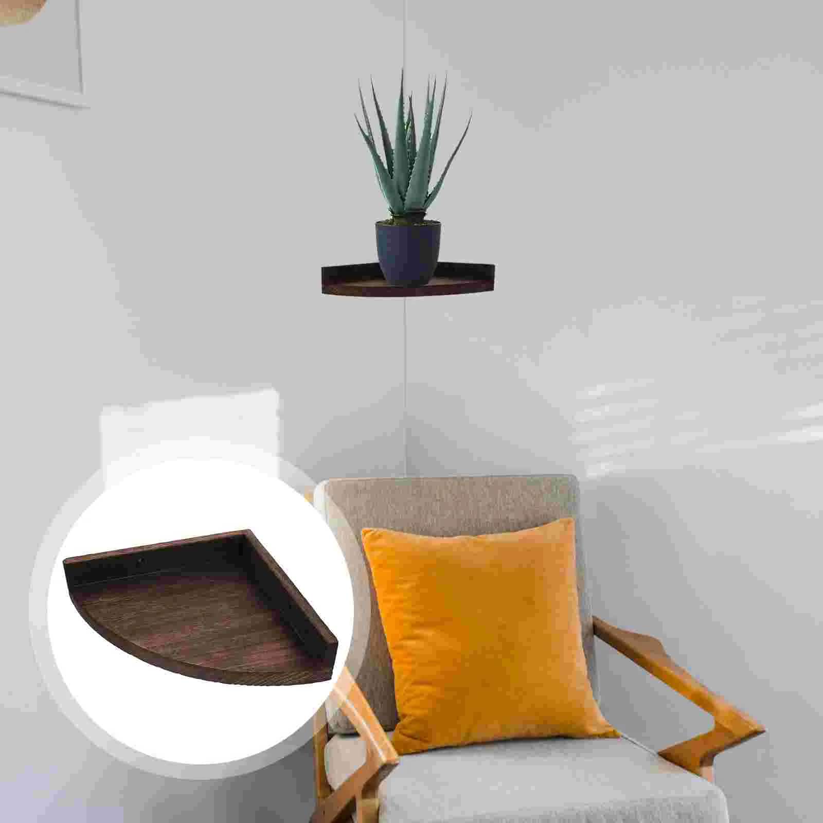Étagère Murale Bois d’Angle de Style Rustique