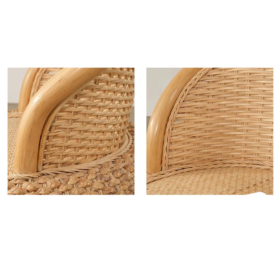Mini Fauteuil bas en rotin beige