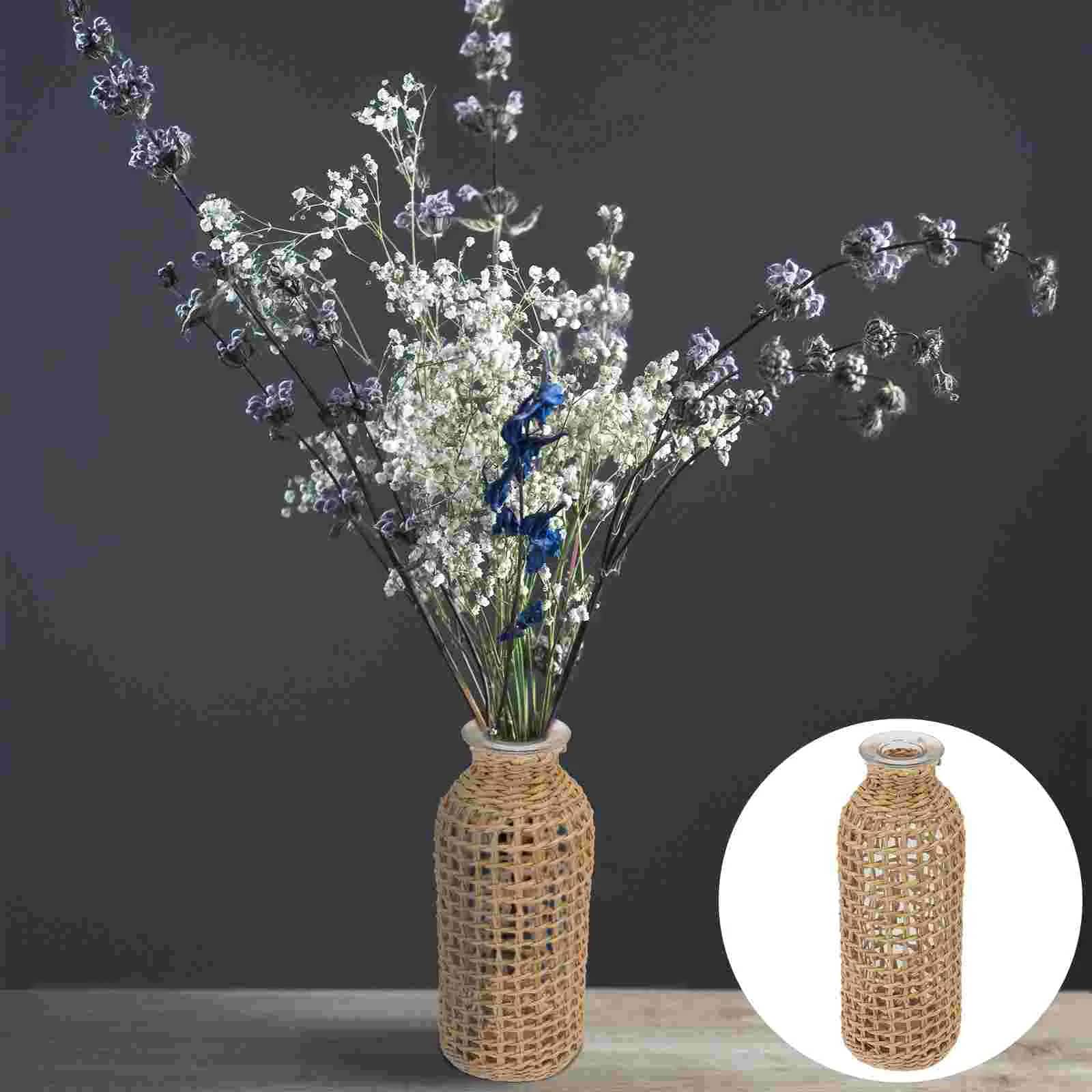 Grand Vase en Osier Artisanal et Décoratif