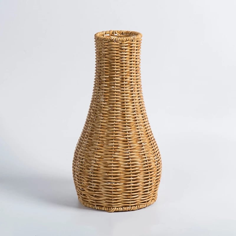 Grand Vase en Osier de Style Rustique