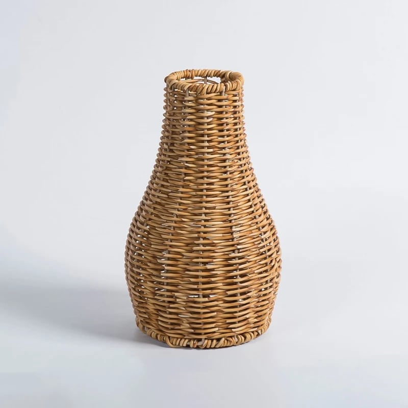 Grand Vase en Osier de Style Rustique
