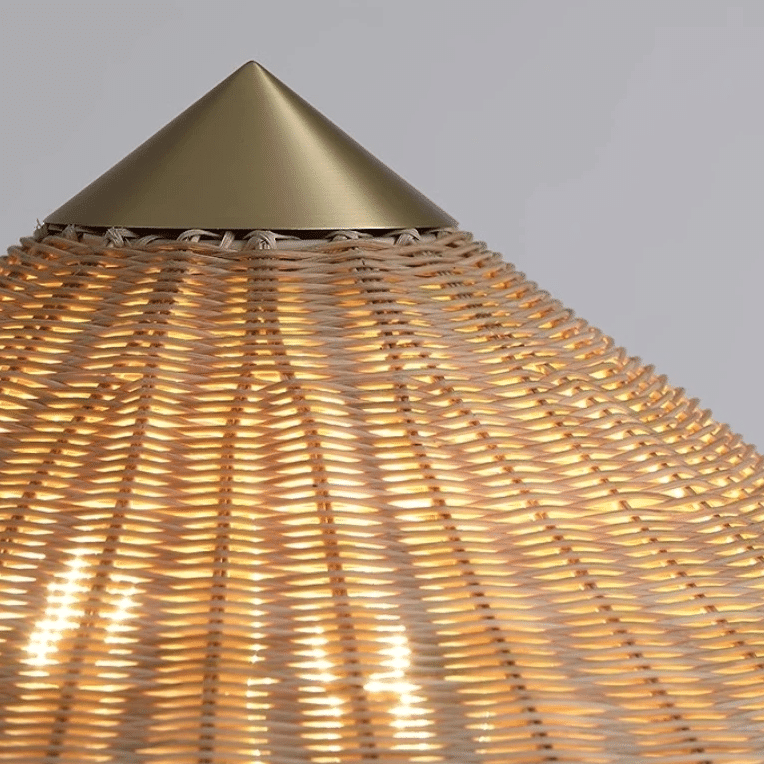 Lampadaire Effet Osier sur Pied et Minimaliste