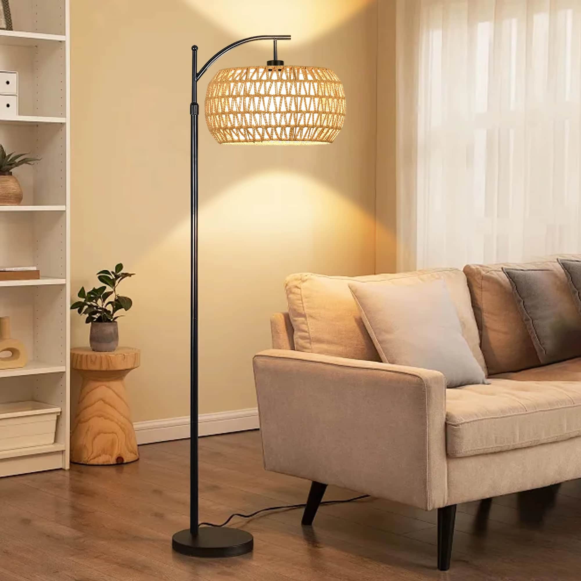 Lampadaire Rotin Bohème