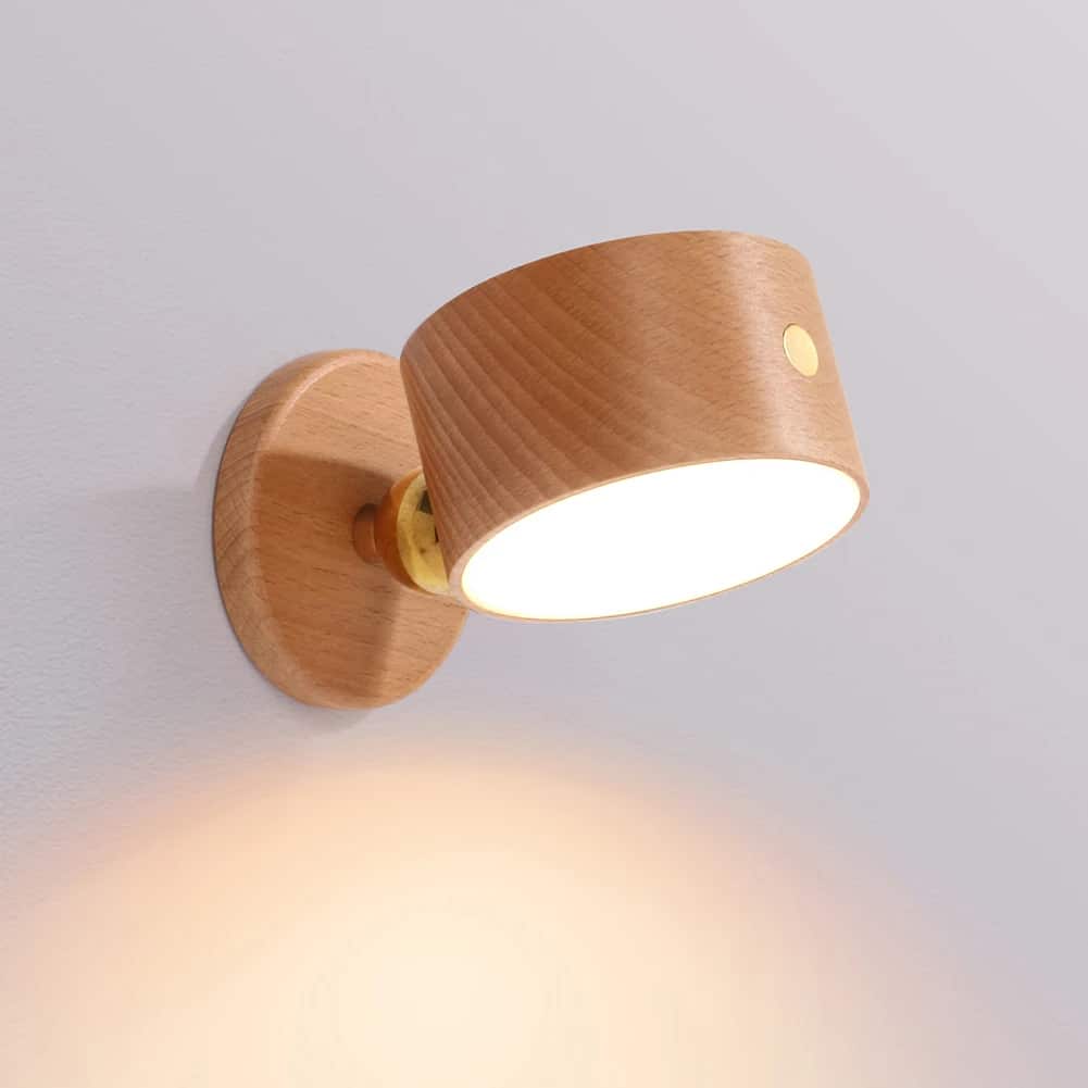 Lampe de Chevet Bois Murale de Style Moderne