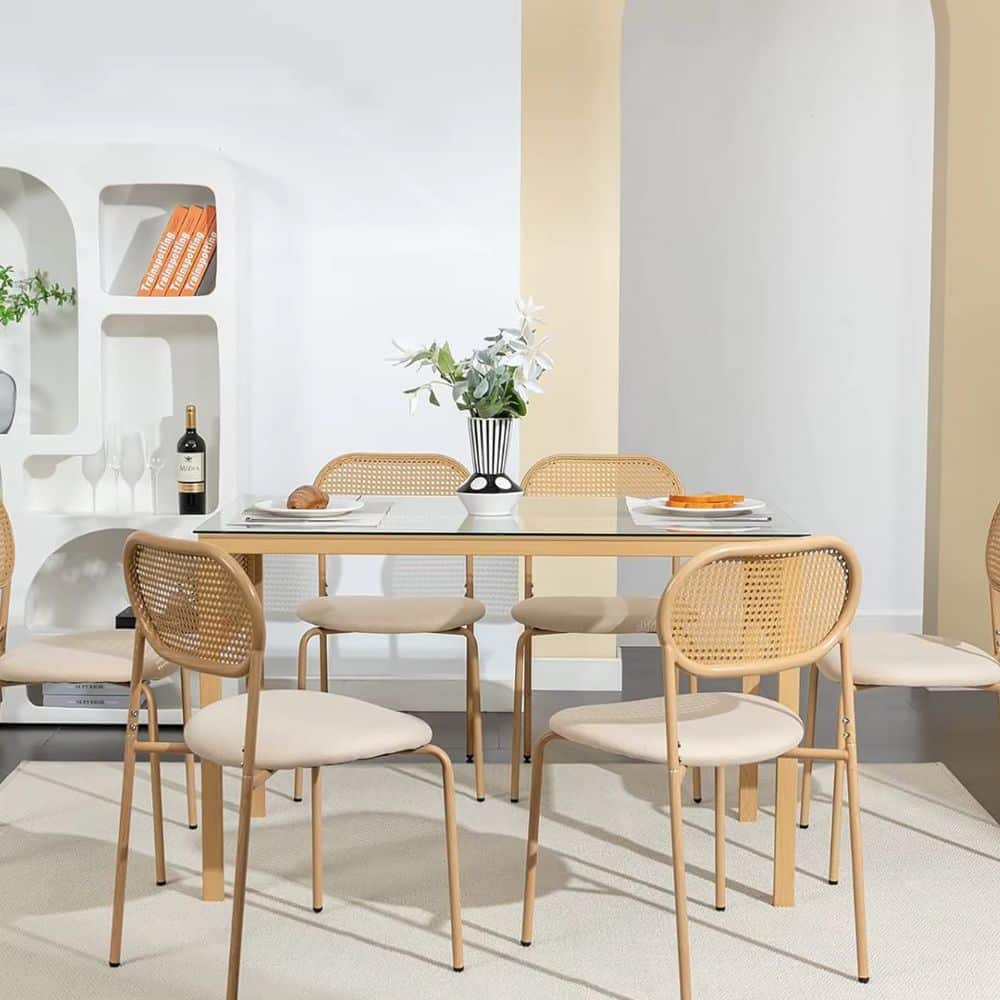 Lot de 2 Chaises Osier au Design Vintage