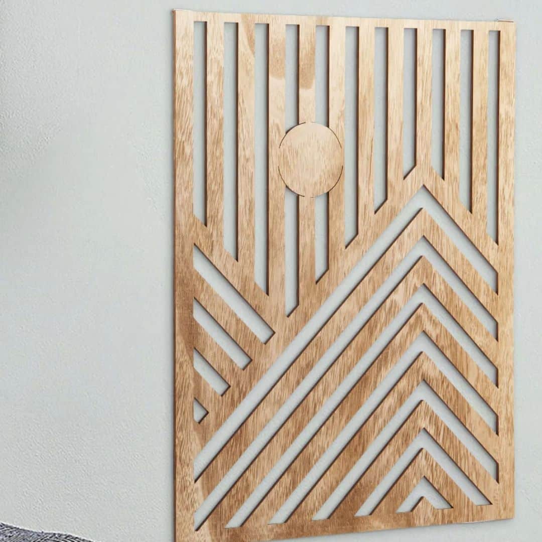 Lot de 3 Sculptures Murales en Bois