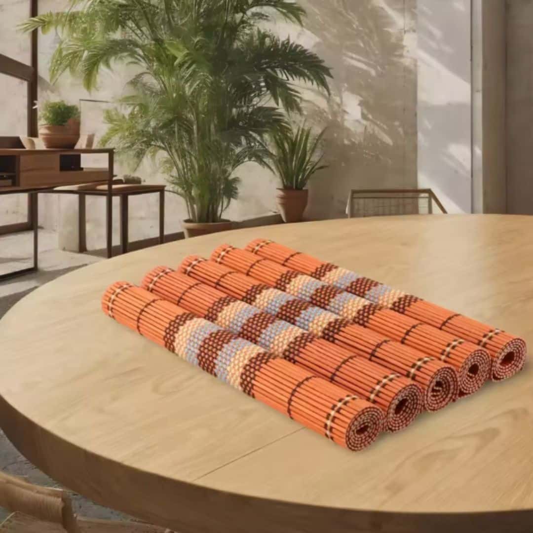 Lot de 5 Sets de Table Bambou de Style Bohème