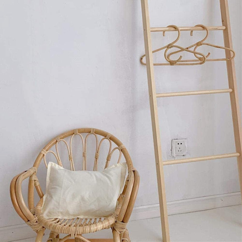 Lot de 3 cintres simples en rotin pour enfants