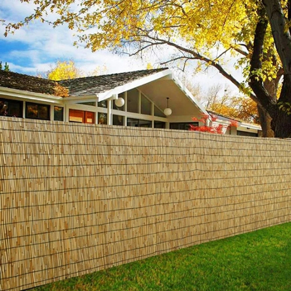 Lot de Quatre Mètres Cubes Canisse Effet Bambou Style Clôture Tissée