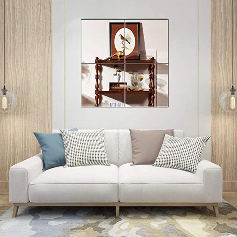 Lot de Quatre Miroirs Porte Flexibles en Acrylique