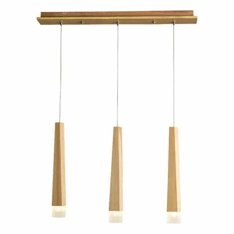 Lustre en Bois LED au Design Nordique
