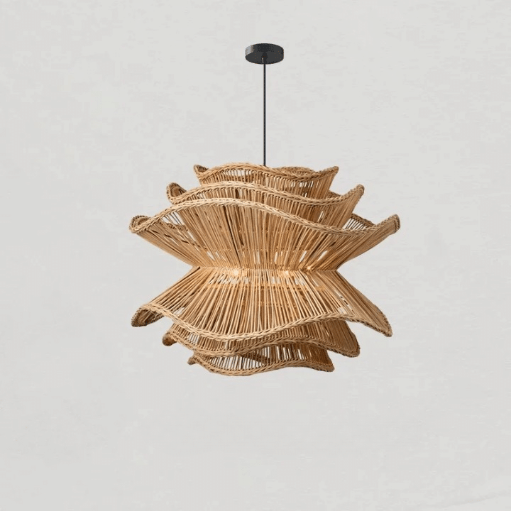 Lustre Effet Paille Style Nordique et Minimaliste