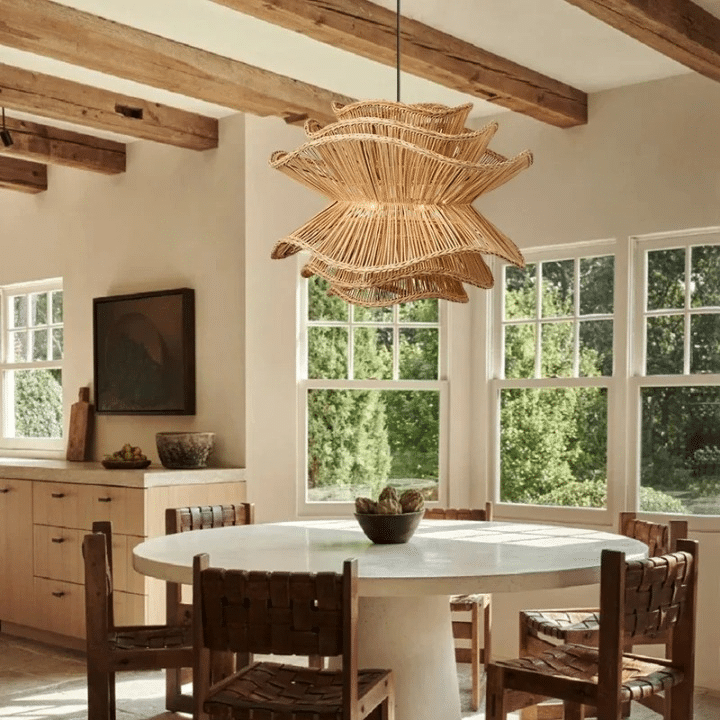 Lustre Effet Paille Style Nordique et Minimaliste