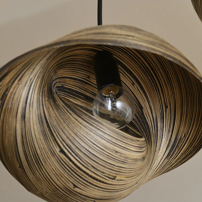 Lustre Effet Rotin en Forme de Coquillage