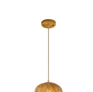 Lustre en rotin en forme d’olive