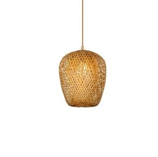 Lustre en rotin en forme d’olive