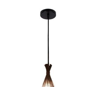 Lustre en rotin triangulaire