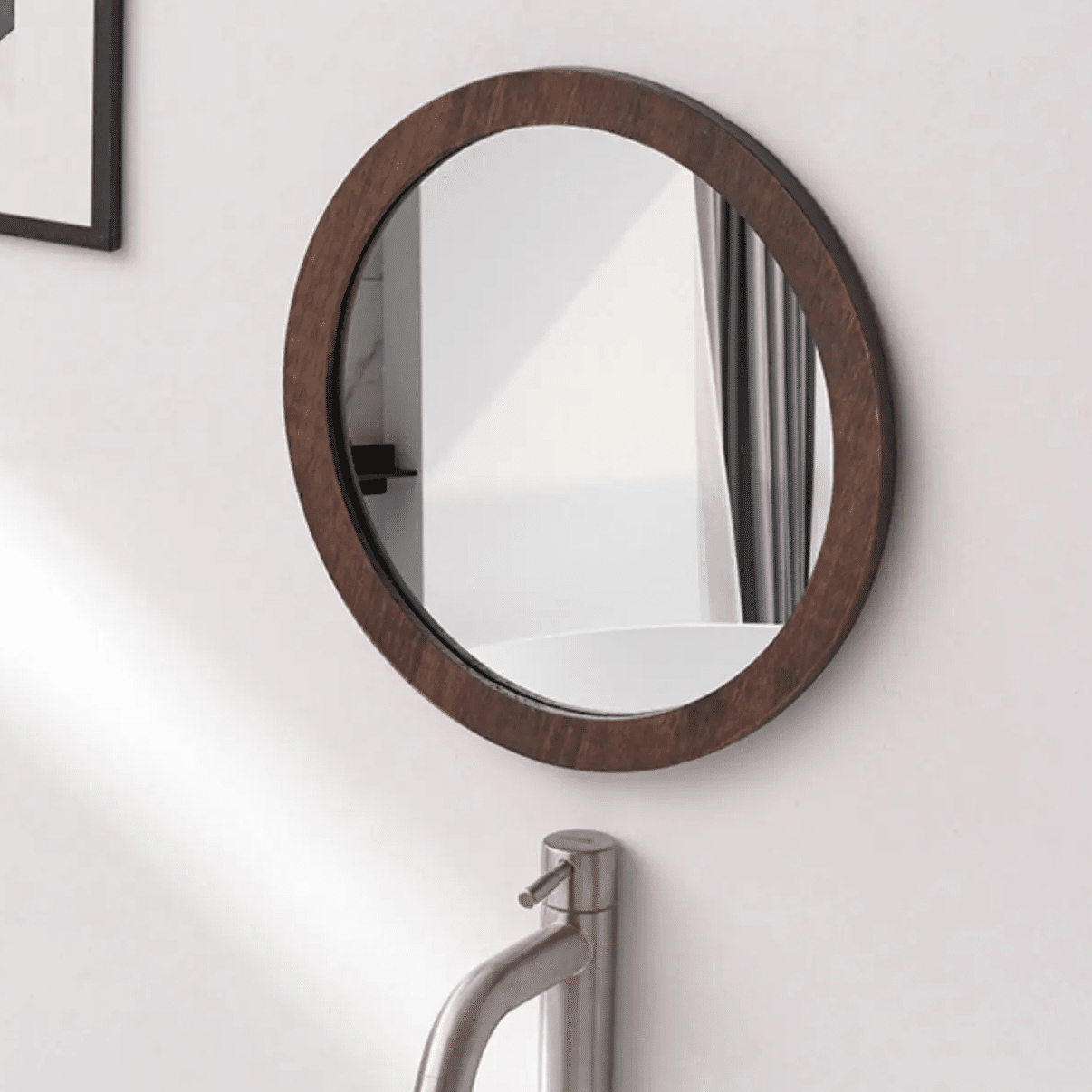 Miroir Bois Mural de Courtoisie Style Minimaliste