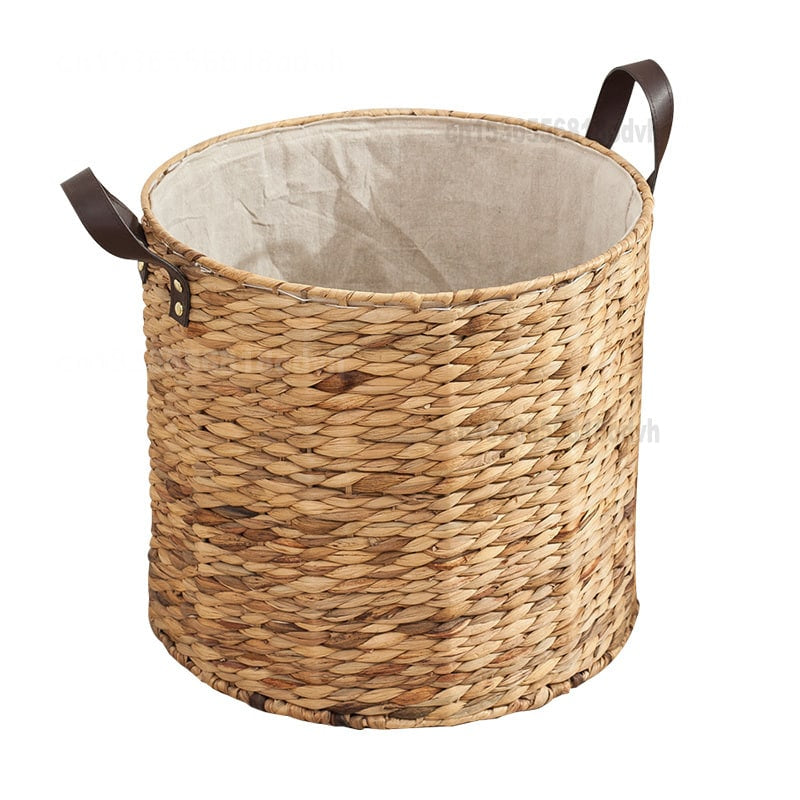 Panier à linge en rotin avec poignées