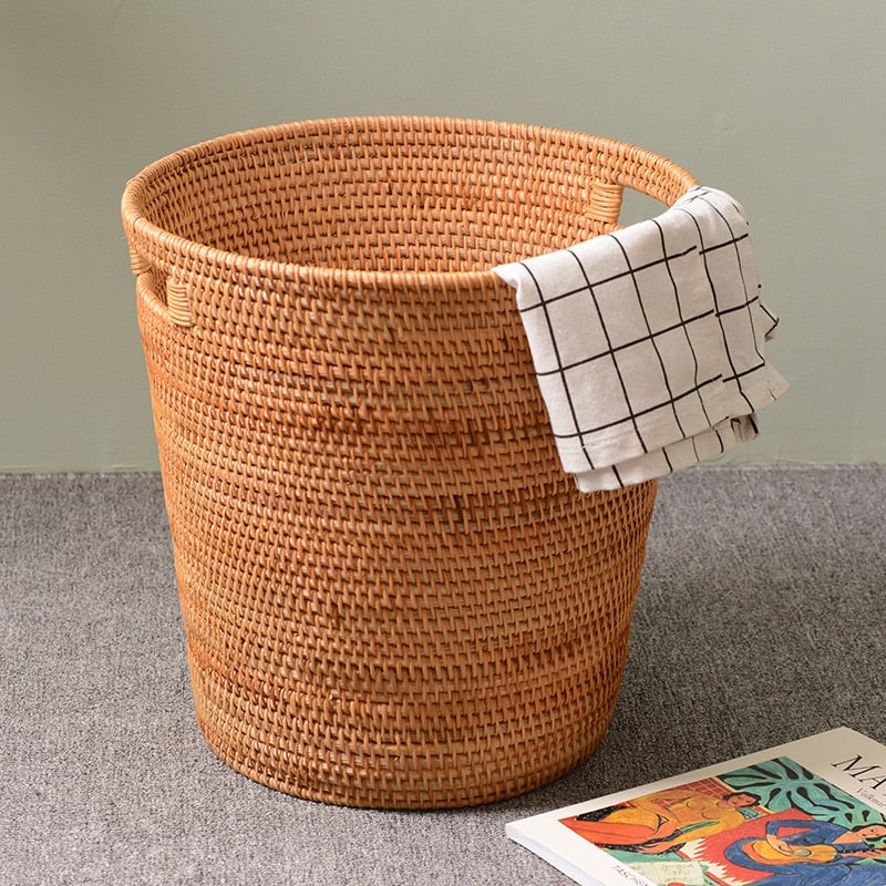 Panier à linge en rotin pour la maison