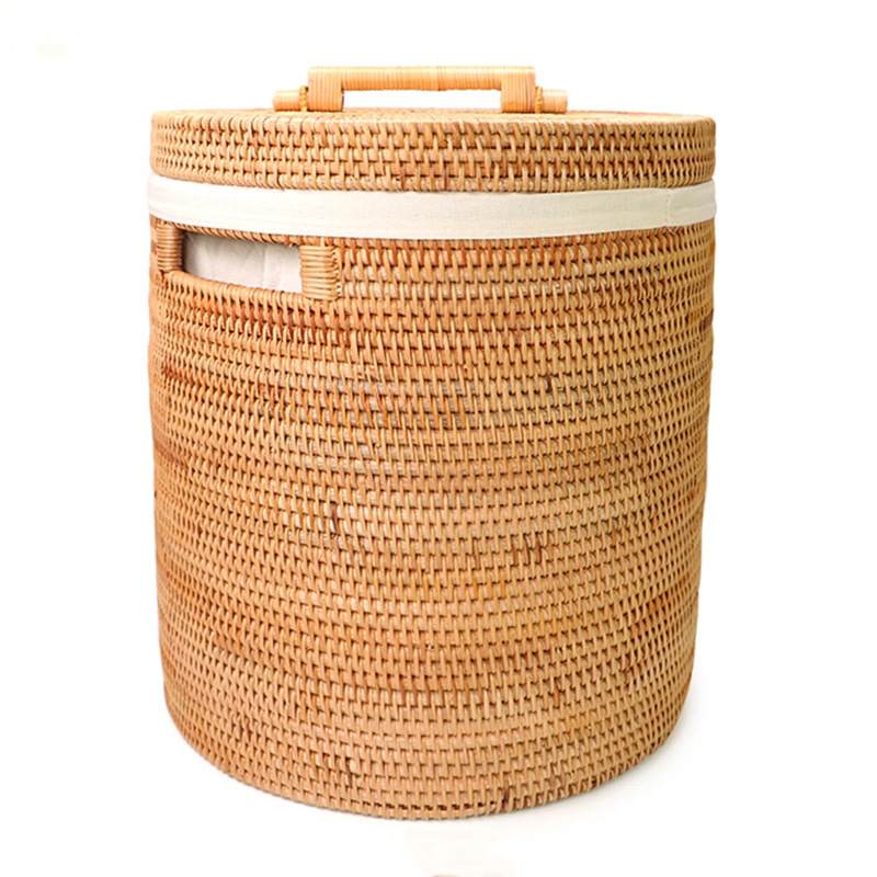Panier à linge moderne en rotin