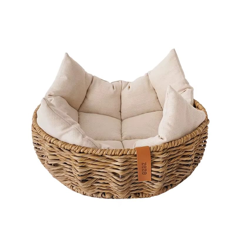 Panier Chien Osier Compact et Confortable