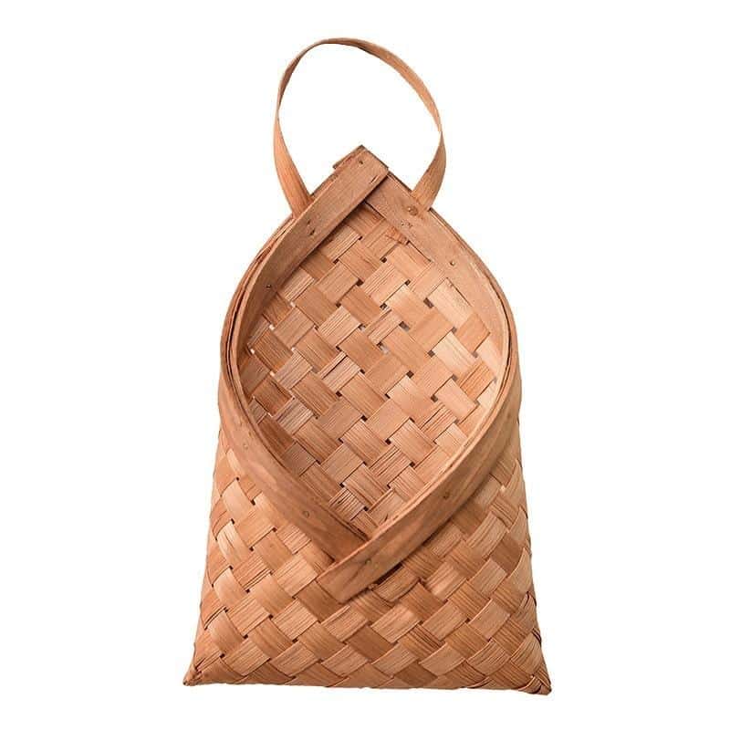 Panier de fleurs en bambou de style pastoral