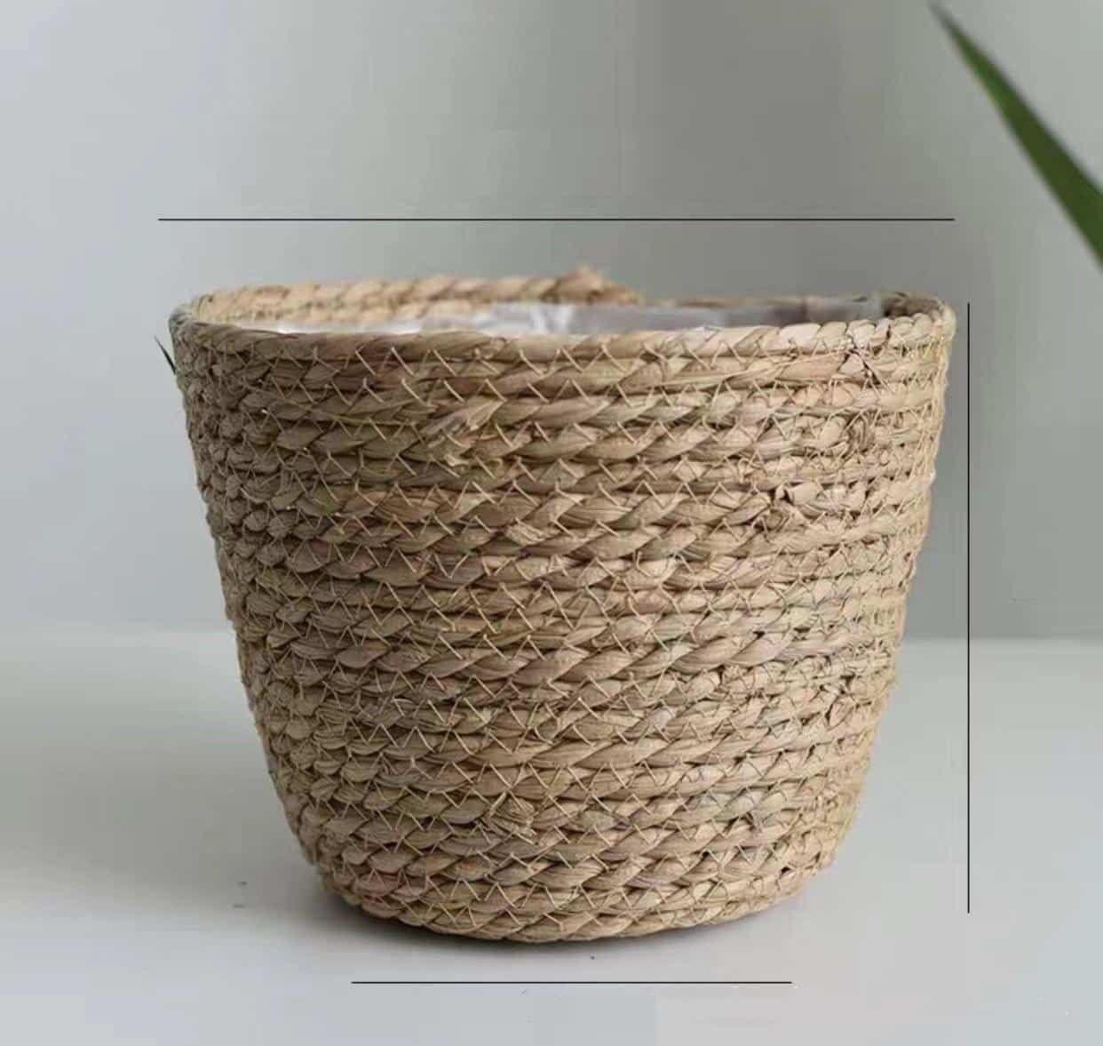 Panier de rangement en osier naturel pour jardin fleurs ou linge