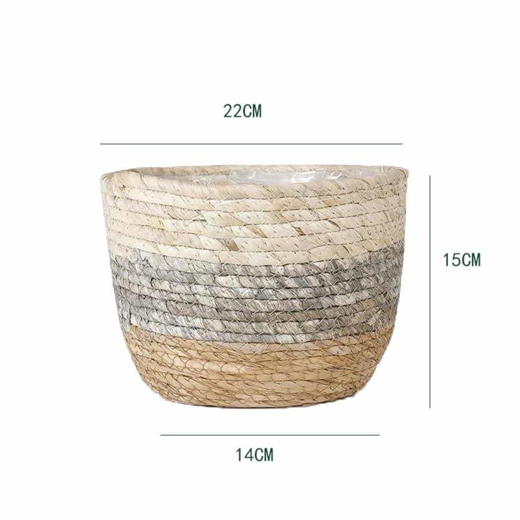 Panier de rangement en rotin tissé