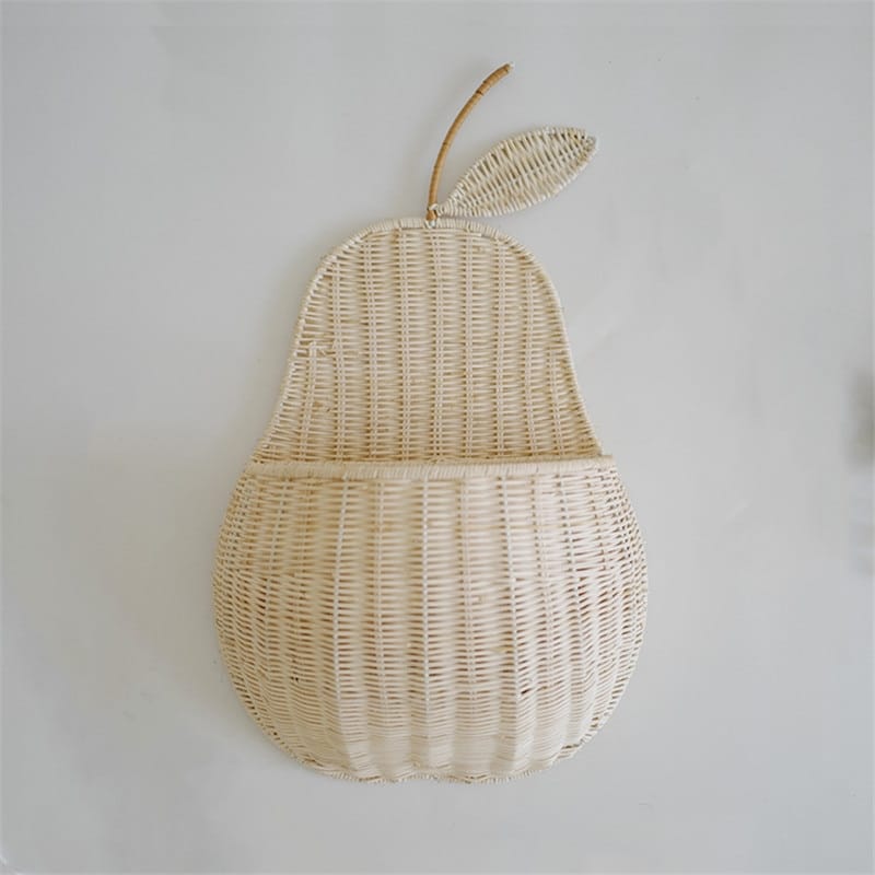 Panier de rangement en rotin Vintage en forme de poire pour bébé