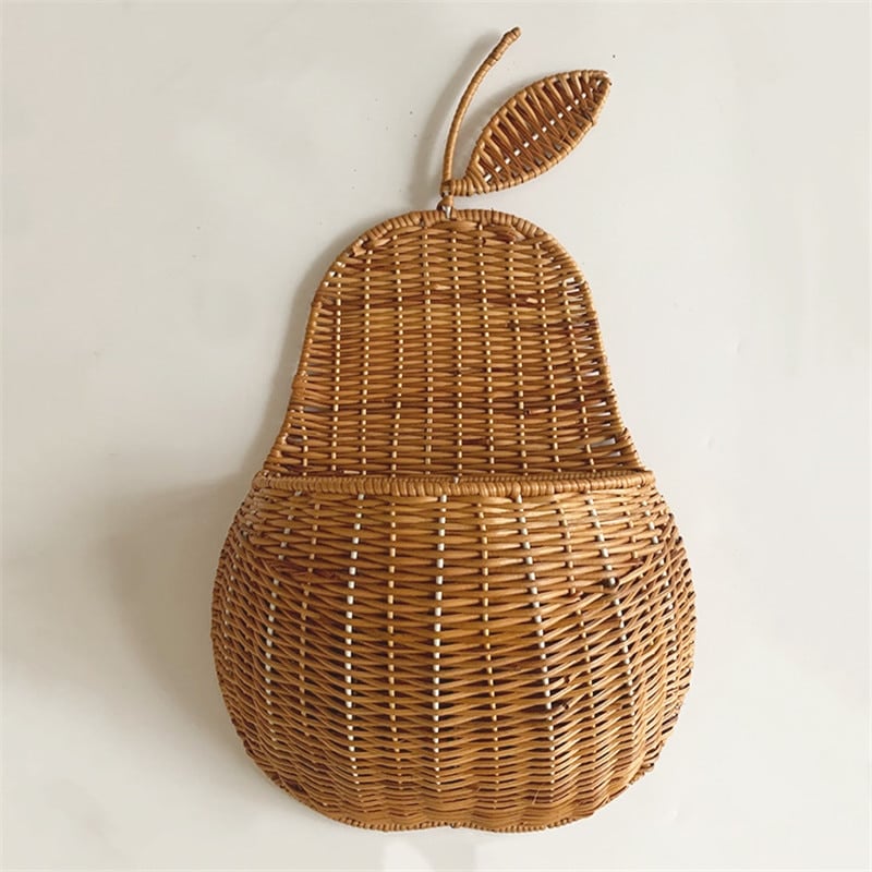 Panier de rangement en rotin Vintage en forme de poire pour bébé