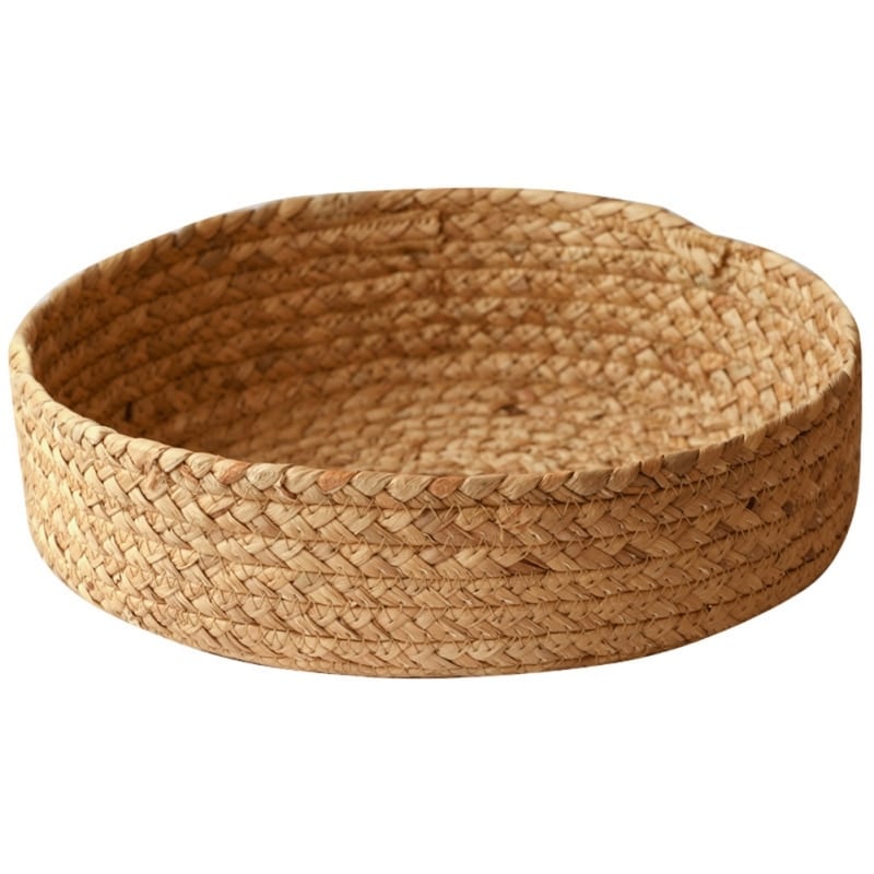 Panier de rangement rond tissé à la main