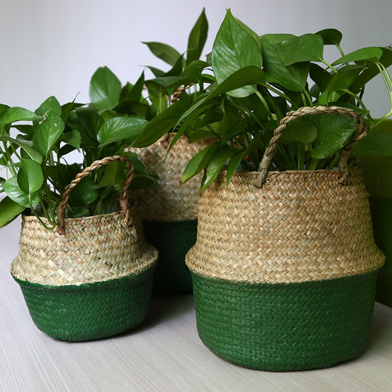 Panier de rangement style nordique pliable en osier