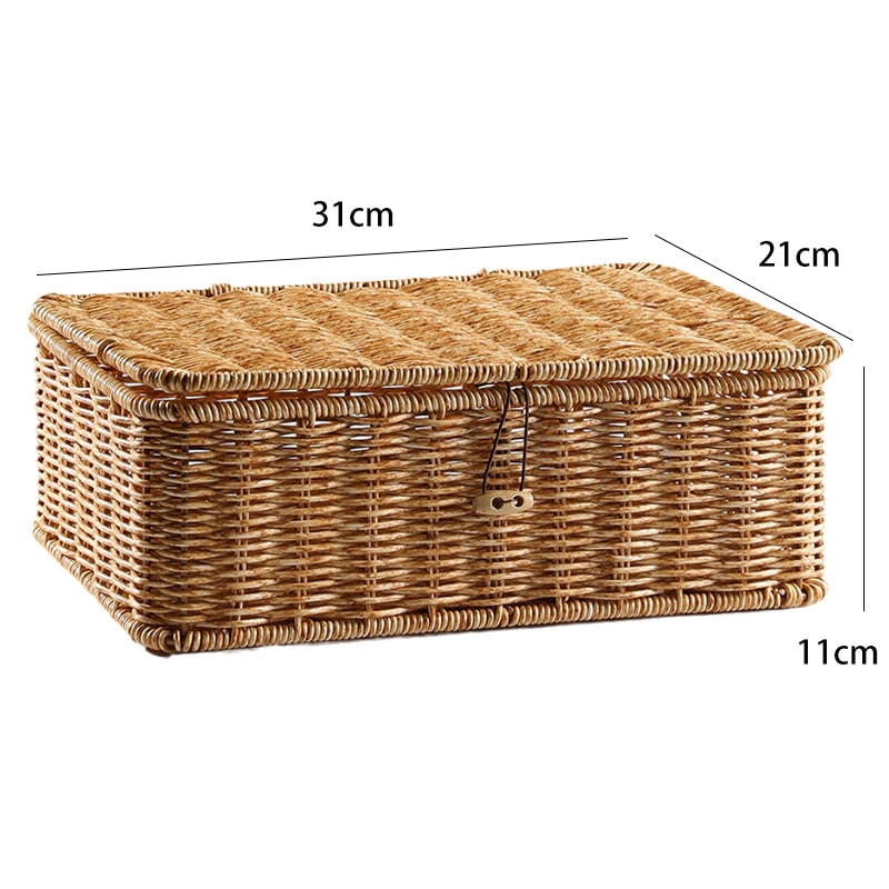 Panier de Rangement Tissé marron pour Maison