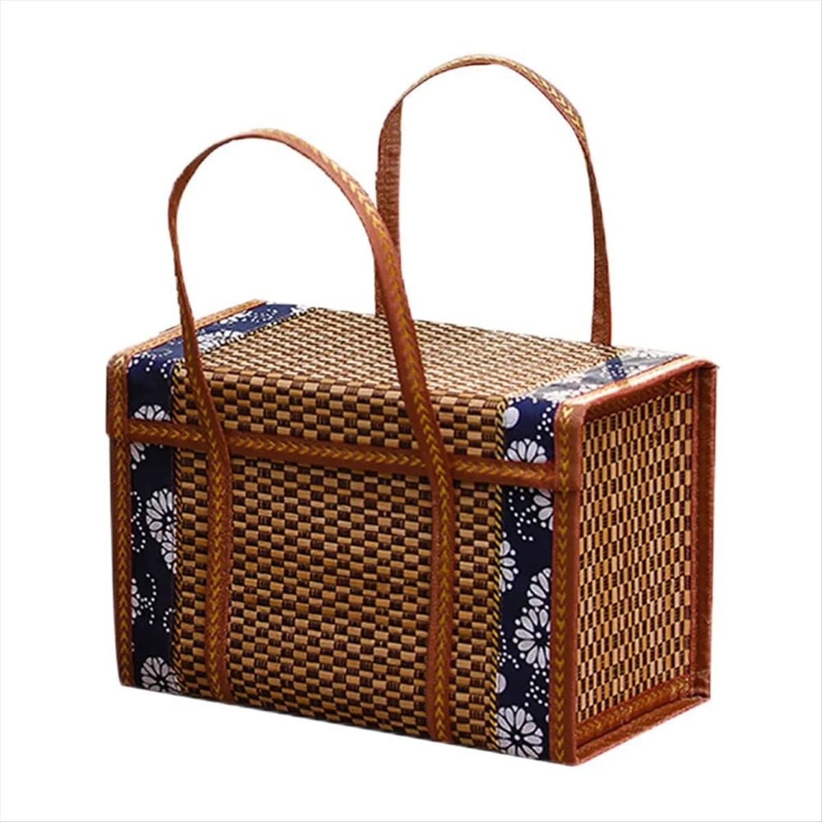 Panier Effet Rotin Design et Pliable pour Pique-Nique