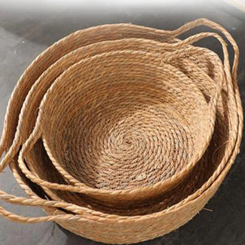 Panier en rotin tissé main pour chien