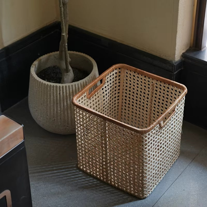 Panier à Linge Rotin Carré